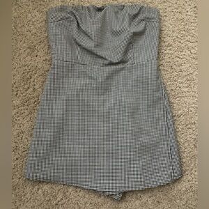 Strapless Gingham romper